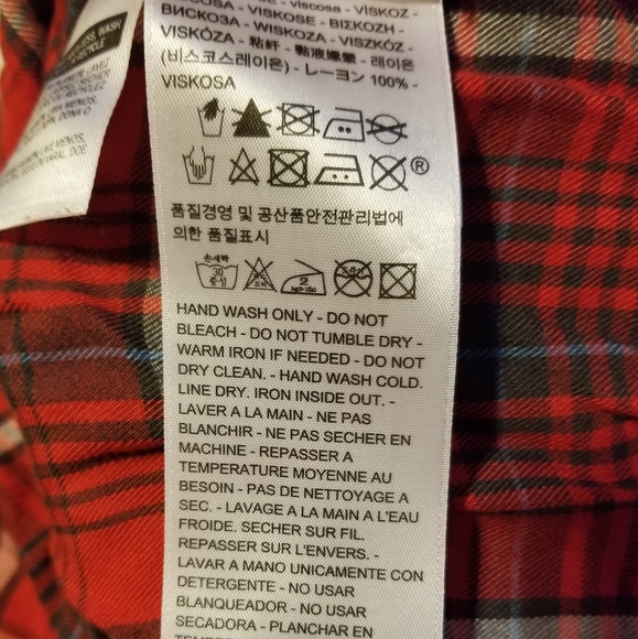 Levi's Plaid Lightweight Flannel Button Down Sz L - Picture 4 of 5